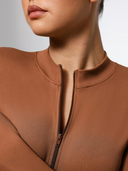 SculptFit Seamless Zip Bodysuit