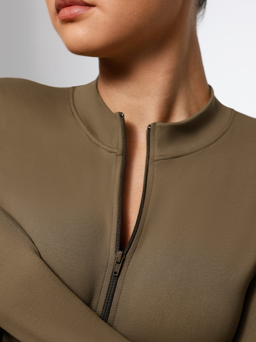 SculptFit Seamless Zip Bodysuit