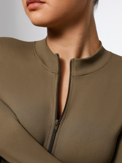 SculptFit Seamless Zip Bodysuit