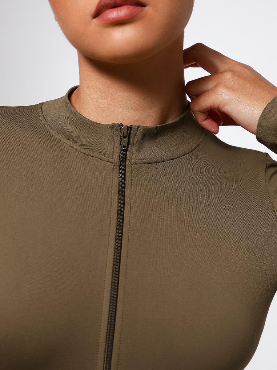 SculptFit Seamless Zip Bodysuit